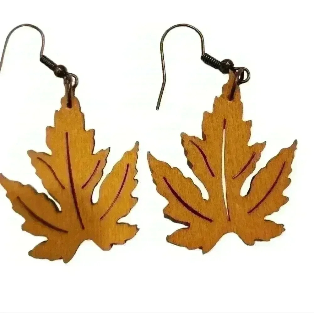 COPY - 4.Fall yellow maple leaf bronze hardware one size earring new with tags …